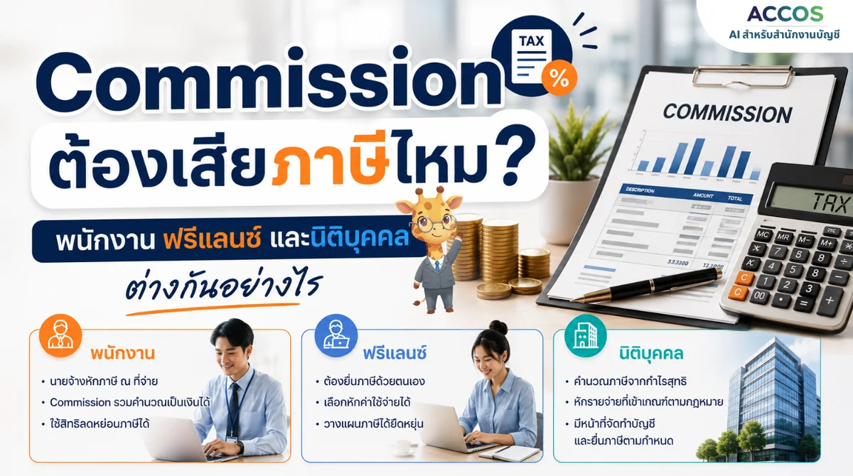 Commission ต้องเสียภาษีไหม? พนักงาน ฟรีแลนซ์และนิติบุคคลต่างกันอย่างไร?