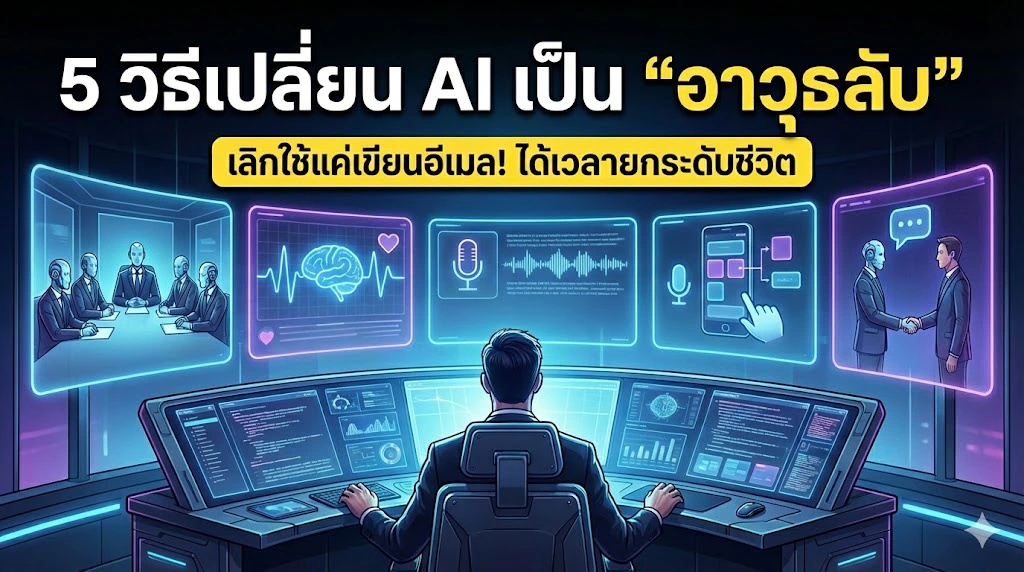 5 วิธีเปลี่ยน AI เป็น "อาวุธลับ" พลิกชีวิตและงานให้รุ่ง (ที่คุณอาจยังไม่เคยใช้)